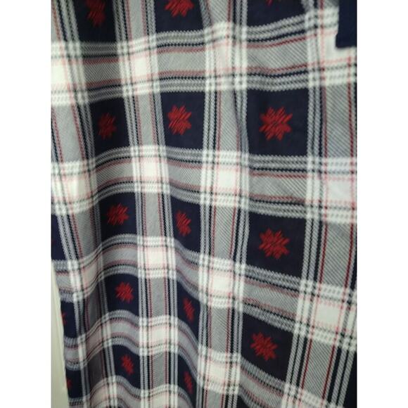 Pajamagram Woman 1X Pants Blue Plaid Red Snowflake Pullon Drawstring Waist... - Picture 6 of 10